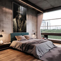 Quadro Decorativo Macaco Gangster - Arte Moderna e Sofisticada para Ambientes Ousados - quadros decorativos 1 Tela Vertical, 3 Telas - em escritorio elegante