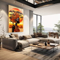 Quadro Decorativo Étnico e Elegante Rainha Africana - quadros decorativos 1 Tela Vertical, 3 Telas - em escritorio elegante