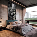 Quadro Decorativo Elegante Leão com Menino - Arte em Canvas Premium - quadros decorativos 1 Tela Vertical, 3 Telas - em escritorio elegante