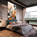 Quadro Decorativo Boho 01 - Sofisticação e Estilo para Sua Decoração - quadros decorativos 1 Tela Vertical, 3 Telas - em escritorio elegante
