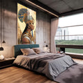 Quadro Decorativo Mitologia Egípcia 01 - Arte Sofisticada para o Seu Lar - quadros decorativos 1 Tela Vertical, 3 Telas - em escritorio elegante