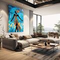 Quadro Decorativo Consciência Negra 05 - Estilo e Sofisticação para Sua Casa - quadros decorativos 1 Tela Vertical, 3 Telas - em escritorio elegante