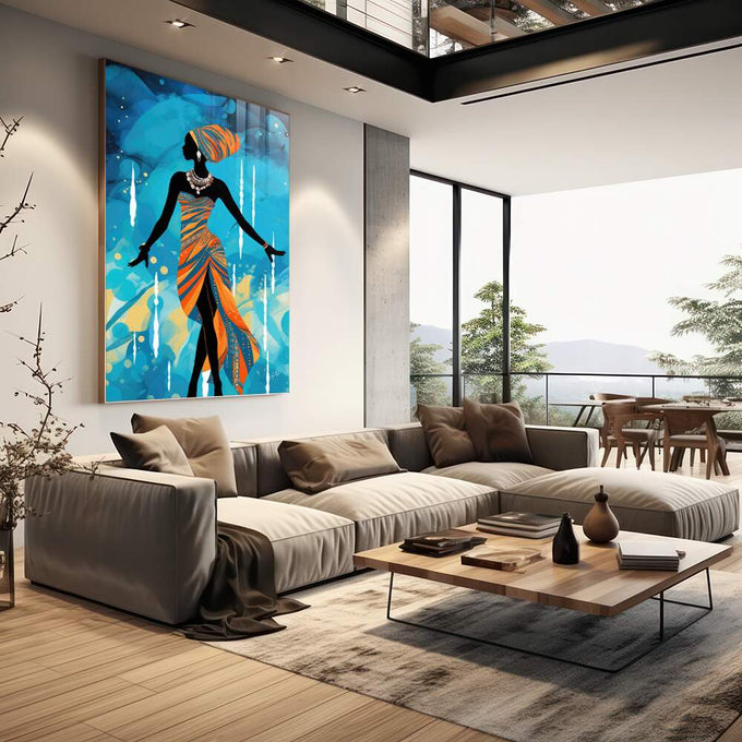 Quadro Decorativo Consciência Negra 05 - Estilo e Sofisticação para Sua Casa - quadros decorativos 1 Tela Vertical, 3 Telas - em escritorio elegante