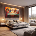 Quadro Decorativo Santa Ceia - Arte e Sofisticação para o Seu Lar - quadros decorativos 1 Tela, 1 Tela Horizontal - em escritorio elegante