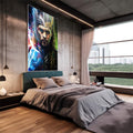 Quadro Decorativo Irmandade em Guerra - quadros decorativos 1 Tela Vertical, 3 Telas - em escritorio elegante