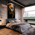 Quadro Decorativo Zeus: Arte Majestosa em Tecido Canvas - quadros decorativos 1 Tela Vertical, 3 Telas - em escritorio elegante