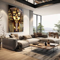 Quadro Decorativo Mitologia Egípcia 04 - Sofisticação e Estilo para sua Casa - quadros decorativos para sala 1 Tela Vertical, 3 Telas - em living room premium