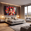 Quadro Decorativo Frida 03 - Elegância e Estilo em Tecido Canvas Premium - quadros decorativos para sala 1 Tela, 1 Tela Horizontal - em living room premium