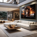 Quadro Decorativo Leão Motivacional - quadros decorativos para sala 1 Tela, 1 Tela Horizontal - em living room premium
