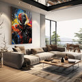 Quadro Decorativo Aranha e Veneno - Duelo Moderno para sua Decoração - quadros decorativos para sala 1 Tela Vertical, 3 Telas - em living room premium