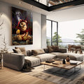Quadro Decorativo Pooh - Arte Lúdica para Transformar Seu Ambiente - quadros decorativos para sala 1 Tela Vertical, 3 Telas - em living room premium