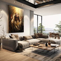 Quadro Decorativo Jesus Abençoando - Obra de Arte para Transformar Seu Espaço com Serenidade - quadros decorativos para sala 1 Tela Vertical, 3 Telas - em living room premium