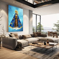 Quadro Decorativo Nossa Senhora da Aparecida - quadros decorativos para sala 1 Tela Vertical, 3 Telas - em living room premium
