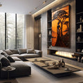 Quadro Decorativo Afro Força e Tradição - quadros decorativos para sala 1 Tela Vertical, 3 Telas - em living room premium