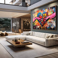 Quadro Decorativo Contemporâneo \'Criação de Adão Urban\' - Arte para Sua Decoração Sofisticada - quadros decorativos para sala 1 Tela, 1 Tela Horizontal - em quarto contemporaneo