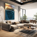Quadro Decorativo Ilha com Cabeça - Estilo Sofisticado para Ambientes Modernos - quadros decorativos para sala 1 Tela Vertical, 3 Telas - em living room premium