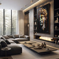 Quadro Decorativo Mitologia Grega 03 - Elegância e Sofisticação para sua Parede - quadros decorativos 1 Tela Vertical, 3 Telas - em sala moderna
