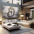 Quadro Decorativo Rosário - Elegância e Durabilidade para sua Decoração - quadros decorativos 1 Tela, 1 Tela Horizontal - em sala moderna