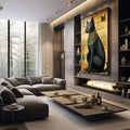Quadro Decorativo Mitologia Egípcia ? Elegância Atemporal para Sua Parede - quadros decorativos 1 Tela Vertical, 3 Telas - em sala moderna