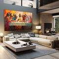 Quadro Decorativo Santa Ceia - Arte e Sofisticação para o Seu Lar - quadros decorativos 1 Tela, 1 Tela Horizontal - em sala moderna