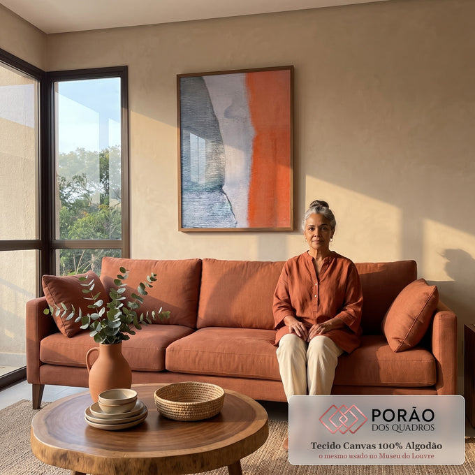 Quadro Decorativo Abstração Vibrante: Energia Pura em Cores em sala de estar moderna - quadros decorativos para sala