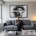 Quadro Decorativo Esculpido em Movimento em sala de estar moderna - quadros decorativos para sala