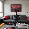 Quadro Decorativo Carro de Corrida: Velocidade e Estilo em sala de estar moderna - quadros decorativos para sala
