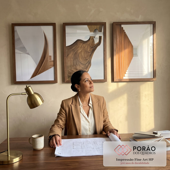 Quadro Decorativo Elegância Espiral Arte e Modernidade em escritorio moderno - quadros decorativos para sala