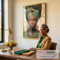 Quadro Decorativo Feminino Empoderado em Cores em escritorio moderno - quadros decorativos para sala