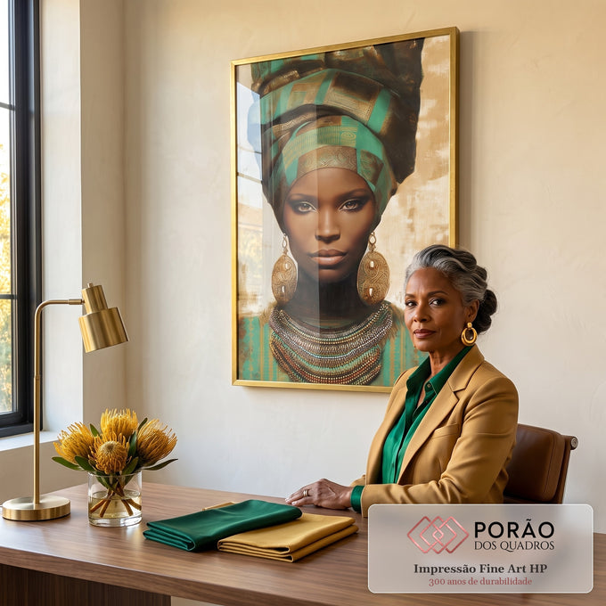 Quadro Decorativo Feminino Empoderado em Cores em escritorio moderno - quadros decorativos para sala