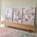 Quadro Decorativo: Magnólias Pastéis - Toque de Serenidade em ambiente decorado - quadros decorativos para sala