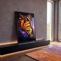Quadro Decorativo A Fluidez da Borboleta em ambiente decorado - quadros decorativos para sala