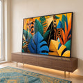 Quadro Decorativo Harmonia Urbana Vibrante em ambiente decorado - quadros decorativos para sala