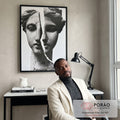 Quadro Decorativo: Reflexão de Beleza Clássica em escritorio moderno - quadros decorativos para sala