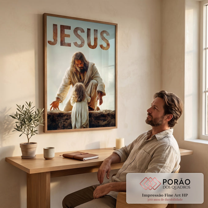 Quadro Decorativo Espiritualidade e Acolhimento em escritorio moderno - quadros decorativos para sala
