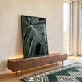 Quadro Decorativo Folha Verde com Orvalho - Inspire-se! em ambiente decorado - quadros decorativos para sala