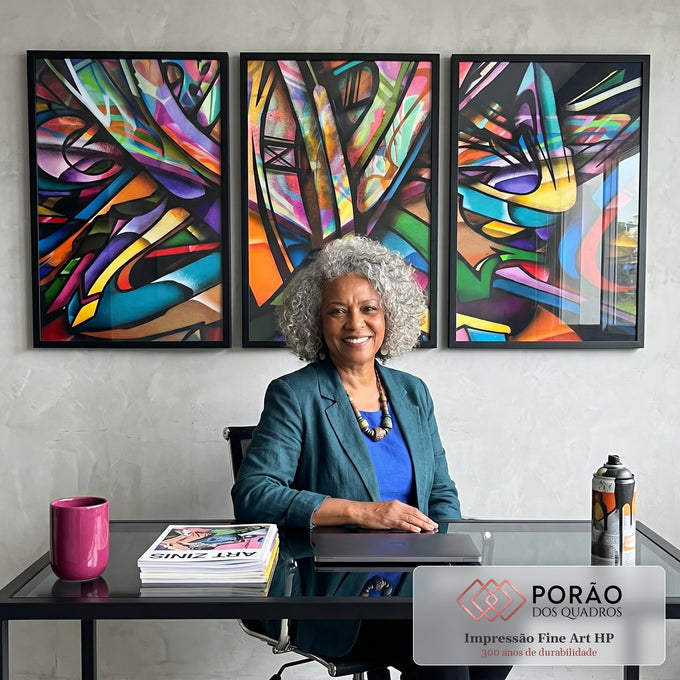 Quadro Decorativo: Explosão de Cores Para Revolucionar em escritorio moderno - quadros decorativos para sala