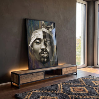 Quadro Decorativo Realeza em Paisagem Rústica: Um Enigma Visual em ambiente decorado - quadros decorativos para sala