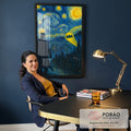 Quadro Decorativo Batman sob o Céu Estrelado em escritorio moderno - quadros decorativos para sala