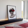 Quadro Decorativo Conexão Moderna: Beleza em Prateado em ambiente decorado - quadros decorativos para sala