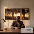 Quadro Decorativo Amanhecer Sereno: Toque de Paz em escritorio moderno - quadros decorativos para sala