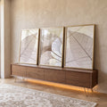 Quadro Decorativo Folhas de Ginkgo - Toque de Natureza Exclusivo em ambiente decorado - quadros decorativos para sala