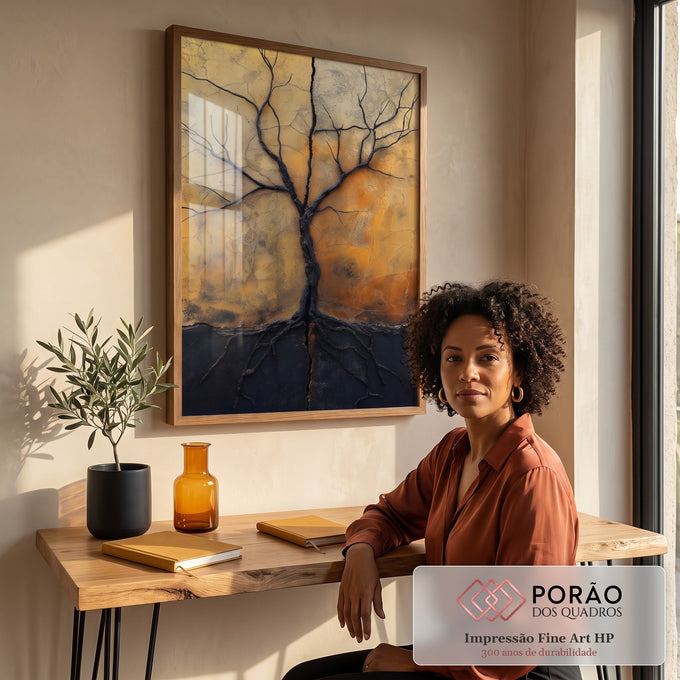 Quadro Decorativo Tronco de Esperança em escritorio moderno - quadros decorativos para sala