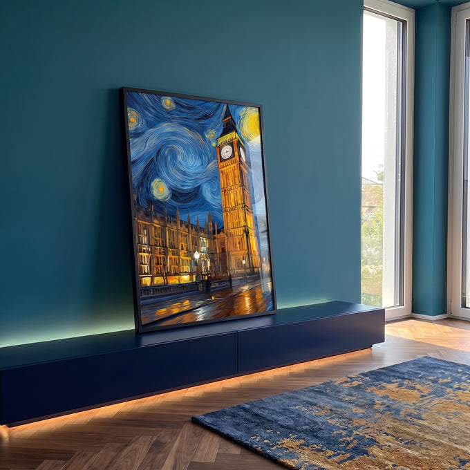 Quadro Decorativo Beleza Noturna em ambiente decorado - quadros decorativos para sala
