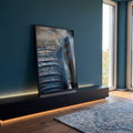 Quadro Decorativo Elefante Sereno Azul em ambiente decorado - quadros decorativos para sala