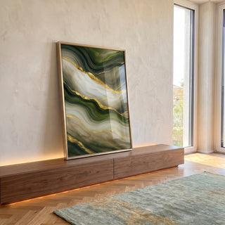 Quadro Decorativo Serenidade Natural em ambiente decorado - quadros decorativos para sala