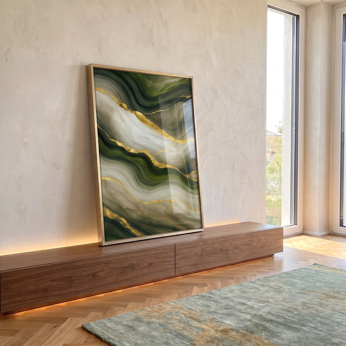 Quadro Decorativo Serenidade Natural em ambiente decorado - quadros decorativos para sala
