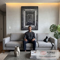 Quadro Decorativo: Jornada ao Desconhecido Único em sala de estar moderna - quadros decorativos para sala
