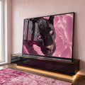 Quadro Decorativo Pantera Rosa Impactante em ambiente decorado - quadros decorativos para sala