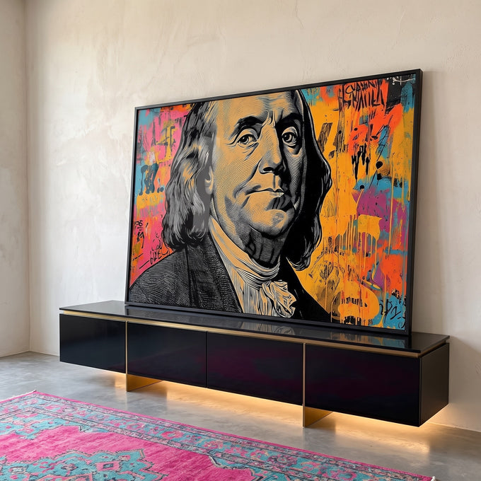 Quadro Decorativo Estilo Street Art - Expressão Urbana para Seu Ambiente em ambiente decorado - quadros decorativos para sala